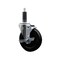 Service Caster 5'' Soft Rubber Swivel 1'' Expanding Stem Caster with Brake SCC-EX20S514-SRS-TLB-1 - alternate 1